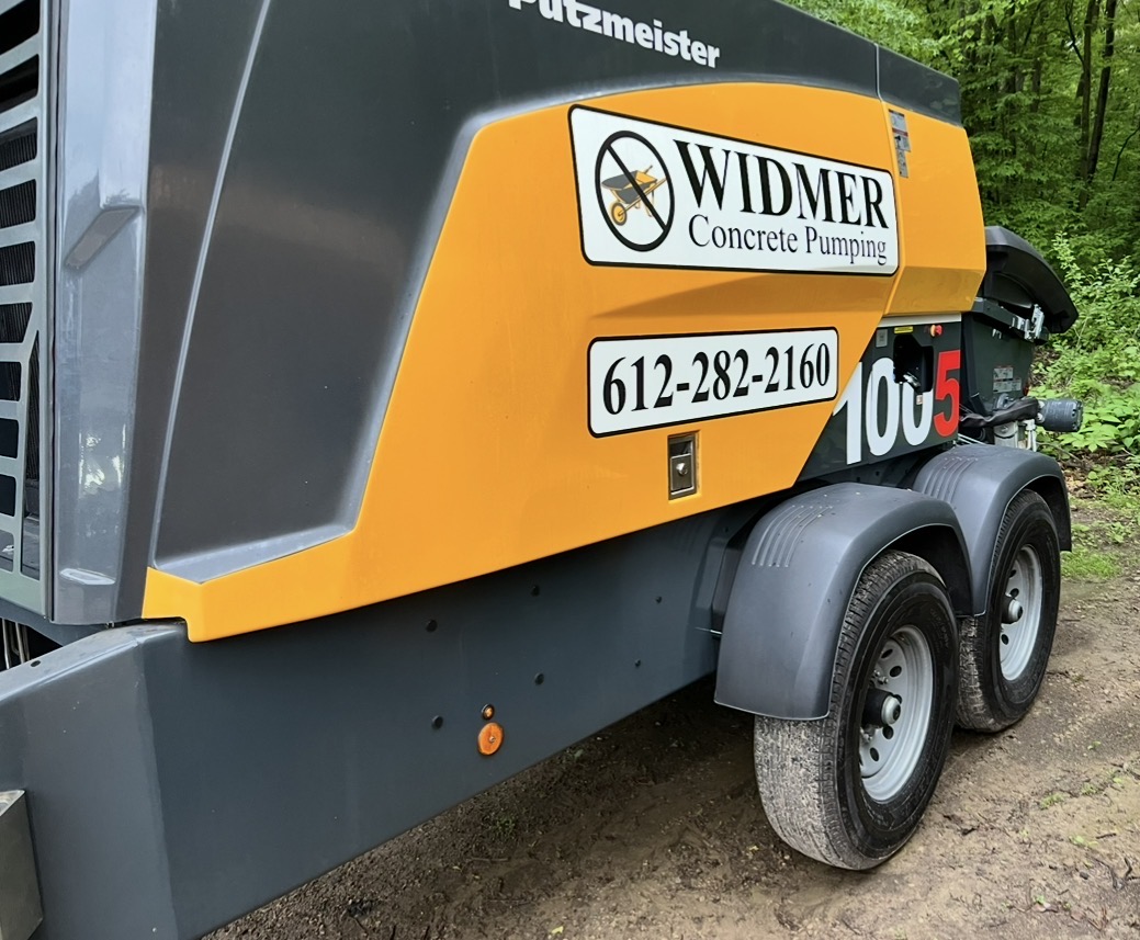 Widmer Concrete Pumping on a Minnesota jobsite
